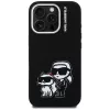 KARL LAGERFELD funda de silicona Karl & Choupette Sketch MagSafe para Apple iPhone 16 Pro, negro
