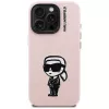KARL LAGERFELD funda de silicona Karl Sketch MagSafe para iPhone 16 Pro rosa