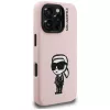 KARL LAGERFELD funda de silicona Karl Sketch MagSafe para iPhone 16 Pro rosa