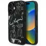 KARL LAGERFELD funda MagSafe Grained Pattern & Logo para iPhone 16, negro