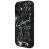 KARL LAGERFELD funda MagSafe Grained Pattern & Logo para iPhone 16, negro