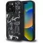 KARL LAGERFELD funda MagSafe Grained Pattern & Logo para iPhone 16 Pro, negro