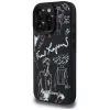 KARL LAGERFELD funda MagSafe Grained Pattern & Logo para iPhone 16 Pro, negro