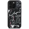 KARL LAGERFELD funda MagSafe Grained Pattern & Logo para iPhone 16 Pro Max negro