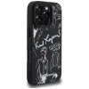 KARL LAGERFELD funda MagSafe Grained Pattern & Logo para iPhone 16 Pro Max negro