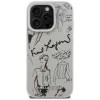 Karl Lagerfeld funda MagSafe Grained Pattern & Logo para Apple iPhone 16 Pro, gris