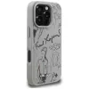 Karl Lagerfeld funda MagSafe Grained Pattern & Logo para Apple iPhone 16 Pro, gris
