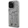 KARL LAGERFELD funda MagSafe Grained Pattern & Logo para Apple iPhone 16 Pro Max - gris