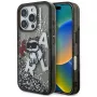 KARL LAGERFELD funda Liquid Glitter Choupette Logo para iPhone 16 Pro, negro