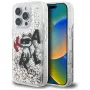 KARL LAGERFELD funda Liquid Glitter Choupette Logo para iPhone 16 Pro, transparente