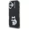 Karl Lagerfeld funda IML Aquarelle Choupette & Logo para iPhone 16, negro