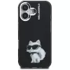 Karl Lagerfeld funda IML Aquarelle Choupette & Logo para iPhone 16, negro
