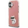 Karl Lagerfeld funda IML Aquarelle Choupette & Logo para iPhone 16, rosa