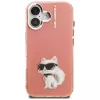 Karl Lagerfeld funda IML Aquarelle Choupette & Logo para iPhone 16, rosa