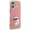 Karl Lagerfeld funda IML Aquarelle Choupette & Logo para iPhone 16, rosa