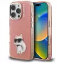 Karl Lagerfeld funda IML Aquarelle Choupette & Logo para Apple iPhone 16 Pro, rosa