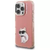 Karl Lagerfeld funda IML Aquarelle Choupette & Logo para Apple iPhone 16 Pro, rosa