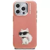 Karl Lagerfeld funda IML Aquarelle Choupette & Logo para Apple iPhone 16 Pro, rosa