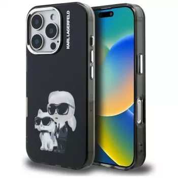 KARL LAGERFELD funda protectora IML Aquarelle para Apple iPhone 16 Pro - negro