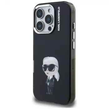 Karl Lagerfeld funda IML Aquarelle Karl & Logo para iPhone 16 Pro Max negro
