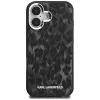 Karl Lagerfeld funda MagSafe IML Leopard Pattern para iPhone 16, negro