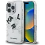 Karl Lagerfeld IML Sketched Graphic Funda para iPhone 16 Pro Transparente