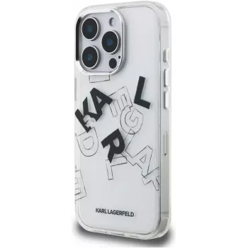 Karl Lagerfeld IML Sketched Graphic Funda para iPhone 16 Pro Transparente