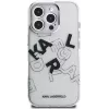 Karl Lagerfeld IML Sketched Graphic Funda para iPhone 16 Pro Transparente
