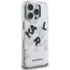 Karl Lagerfeld IML Sketched Graphic Funda para iPhone 16 Pro Transparente