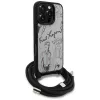 Karl Lagerfeld Crossbody GrainedPattern & Logo Funda para iPhone 16 Pro, Gris