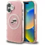 KARL LAGERFELD IML Glitter Karl & Choupette Heads Logo Funda MagSafe para Apple iPhone 16 - Rosa