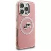 Karl Lagerfeld IML Glitter Karl & Choupette Heads Logo Funda MagSafe para iPhone 16 Pro Rosa