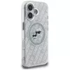 KARL LAGERFELD IML Glitter Karl & Choupette Heads Logo Funda MagSafe para iPhone 16, Gris