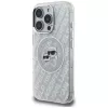 KARL LAGERFELD IML Glitter Karl & Choupette Heads Logo Funda MagSafe para iPhone 16 Pro Max Gris