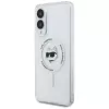 Karl Lagerfeld Button Choupette Head Printed Logo Funda MagSafe para Samsung Galaxy S25 Edge Blanco