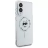 Karl Lagerfeld Button Choupette Head Printed Logo Funda MagSafe para Samsung Galaxy S25 Edge Blanco