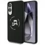 KARL LAGERFELD Silicone Double Heads and Circle funda MagSafe para Samsung Galaxy S25 Edge, negro