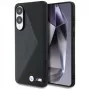 BMW Leder Oversized Stripes Funda MagSafe para Samsung Galaxy S25 Edge Negro