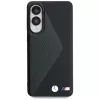 BMW Leder Oversized Stripes Funda MagSafe para Samsung Galaxy S25 Edge Negro