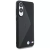 BMW Leder Oversized Stripes Funda MagSafe para Samsung Galaxy S25 Edge Negro