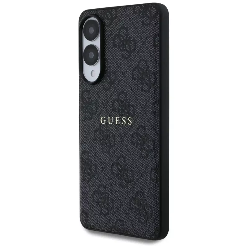 Guess 4G Ring Classic Logo Funda MagSafe para Samsung Galaxy S25 Edge (Negro)