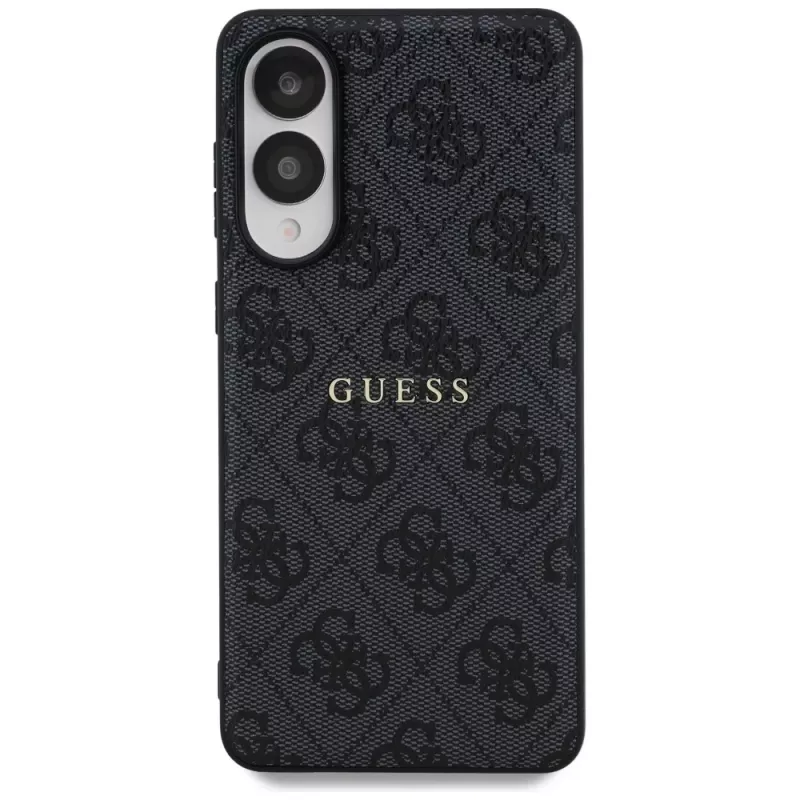 Guess 4G Ring Classic Logo Funda MagSafe para Samsung Galaxy S25 Edge (Negro)