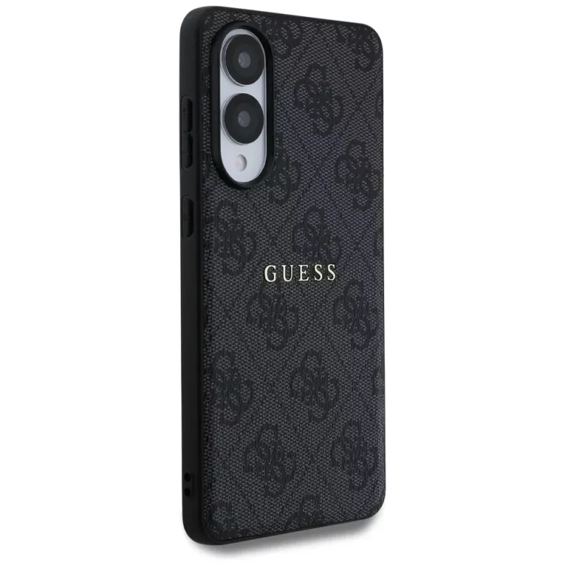 Guess 4G Ring Classic Logo Funda MagSafe para Samsung Galaxy S25 Edge (Negro)