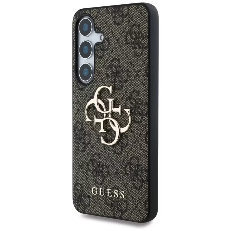 Guess Big 4G Logo Classic Logo Funda para Samsung Galaxy S25+ (Marrón)