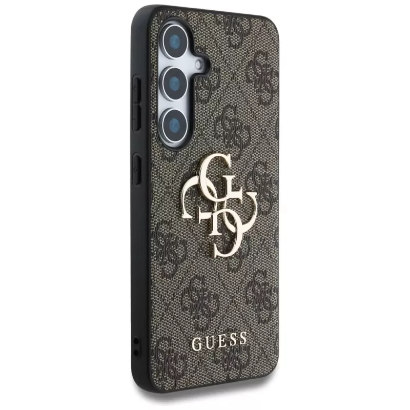 Guess Big 4G Logo Classic Logo Funda para Samsung Galaxy S25+ (Marrón)