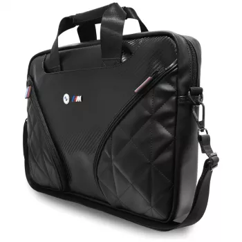 BMW Carbon Pockets & Metal Logo Mochila para portátil 16 pulgadas Negra