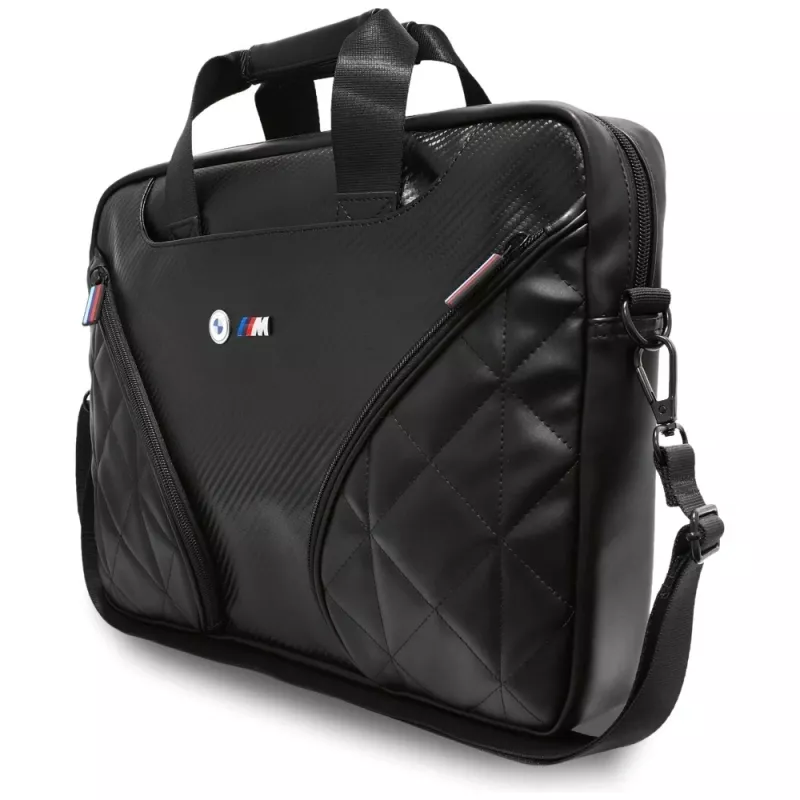 BMW Carbon Pockets & Metal Logo Mochila para portátil 16 pulgadas Negra