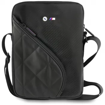 BMW Carbon Pockets & Metal Logo Funda Negra para iPhone X/XS