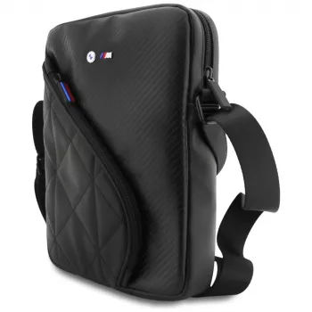 BMW Carbon Pockets & Metal Logo Funda Negra para iPhone X/XS