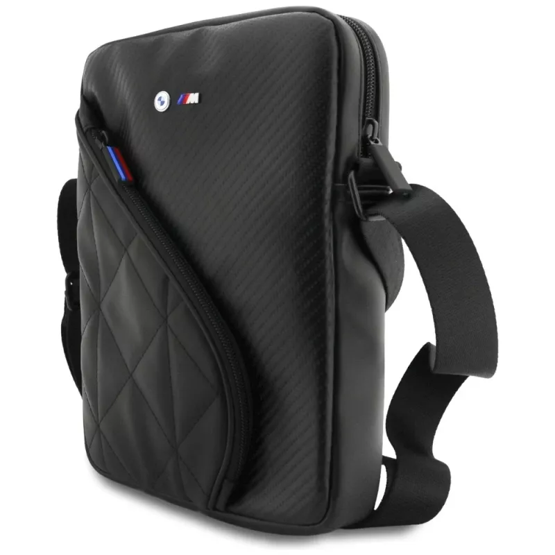 BMW Carbon Pockets & Metal Logo Funda Negra para iPhone X/XS